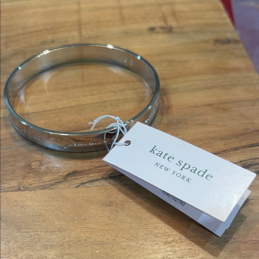 Kate Spade BEST FRIEND/MAID OF HONOR Shiny Silver Bracelet